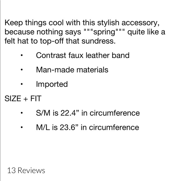 Nwt Torrid Tan Felt Panama Hat - Picture 3 of 3